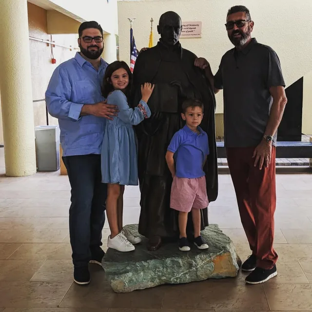 Eddie Gonzalez Loumiet spending time with his children in Tallahassee