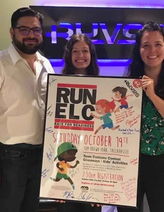 Eddie Gonzalez Loumiet participating in a Run ELC community running event in Tallahassee