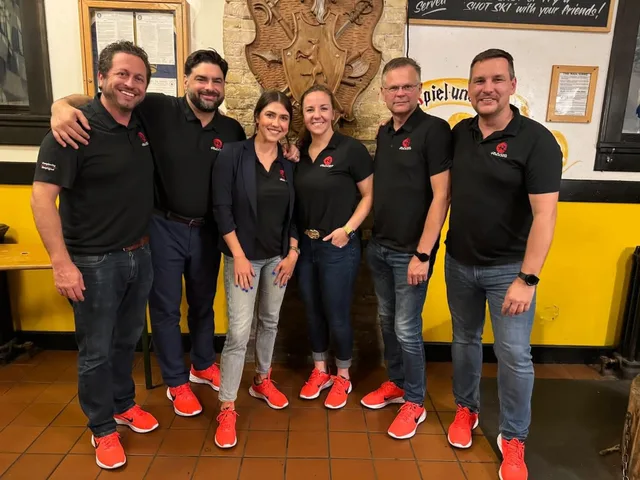 Eddie Gonzalez Loumiet with the Ruvos healthcare technology team at the office