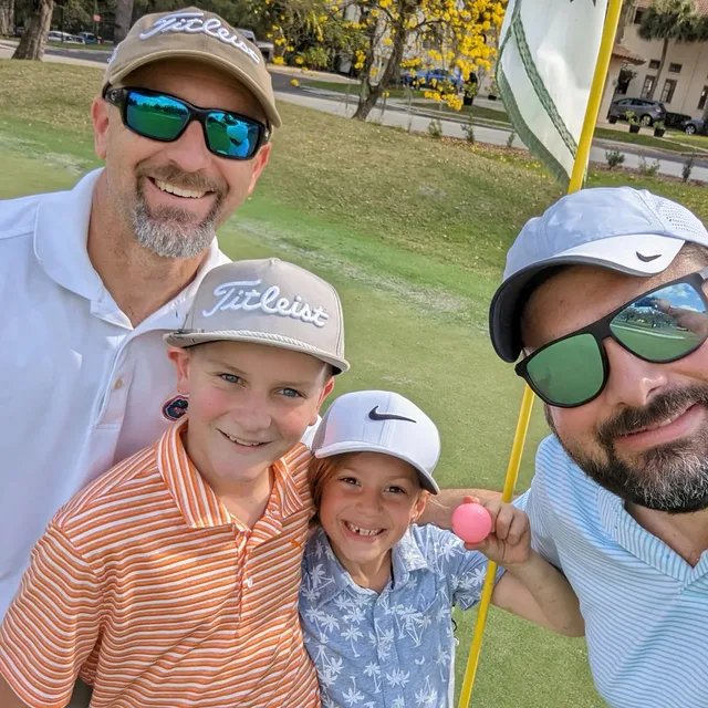 Eddie Gonzalez Loumiet enjoying a round of golf with friends or colleagues