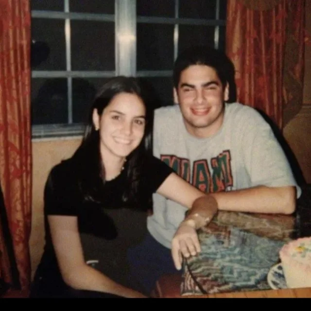 Eddie Gonzalez Loumiet reuniting with longtime friends at a casual get-together
