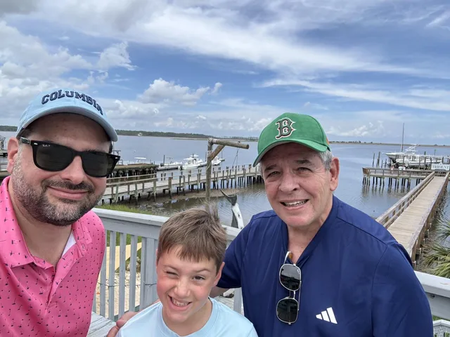 Eddie Gonzalez Loumiet relaxing at a marina on the water in Florida